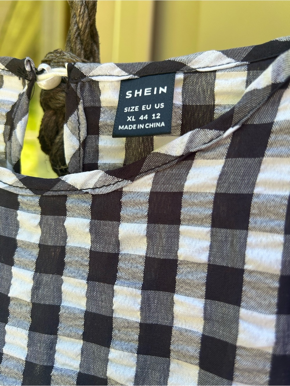 SHEIN Black and White Gingham Top - Picture 2 of 5